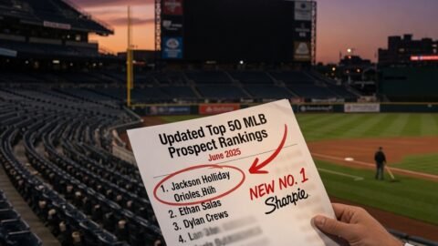 Updated top 50 MLB prospect rankings: Who is the new No. 1 on our list?