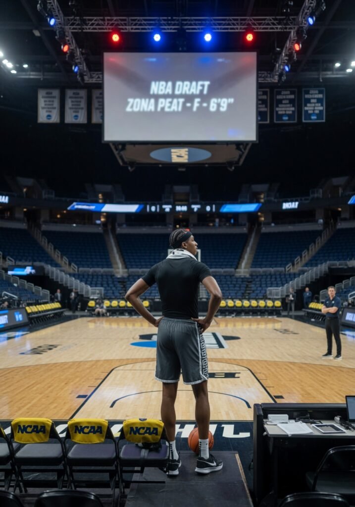 Zona's Peat, projected 1st-rounder, stays in draft