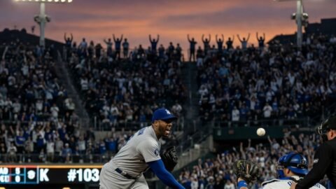Chapman sets all-time record for K’s by reliever