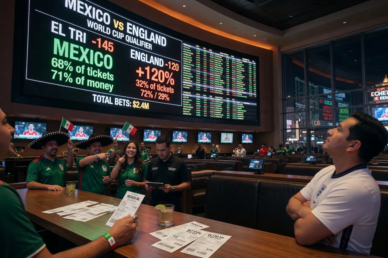 Mexico vs. England Action Report: El Tri Dominates Betting Splits