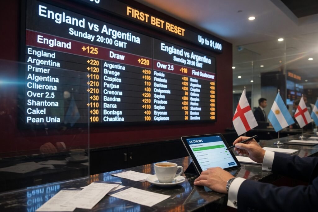 theScore Bet Promo Code ACTNEWS: $1,000 England vs. Argentina World Cup First Bet Reset