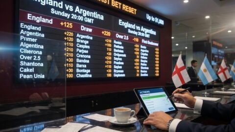 theScore Bet Promo Code ACTNEWS: $1,000 England vs. Argentina World Cup First Bet Reset