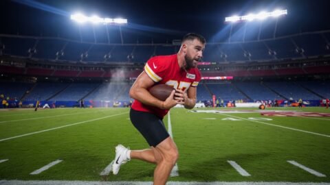 Travis Kelce returns to football workouts for first time since getting married to Taylor Swift