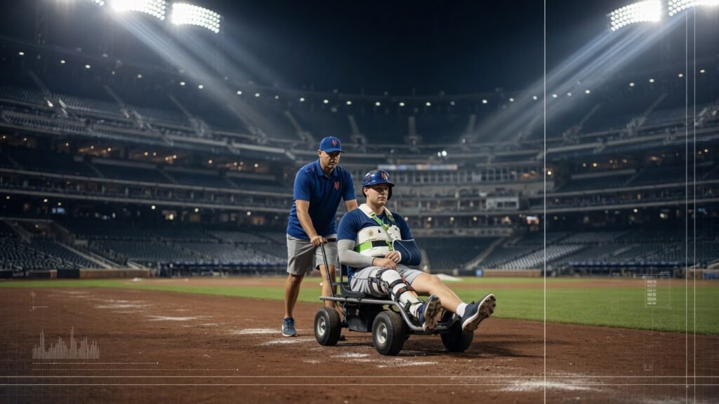Jared Young Avoids Worst After Mets Knee-to-Head Collision