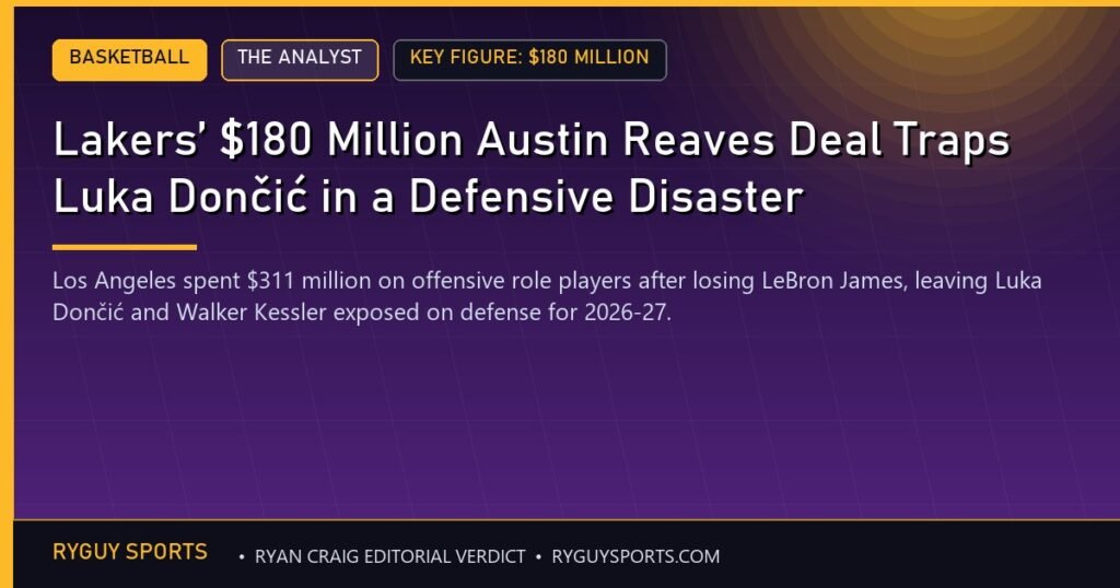 Lakers’ $180 Million Austin Reaves Deal Traps Luka Dončić in a Defensive Disaster