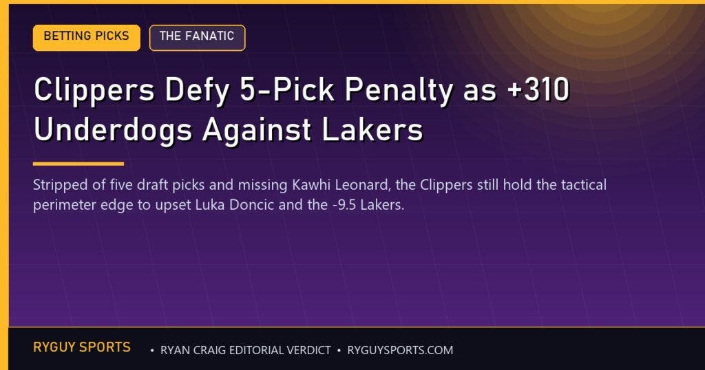 Clippers Defy 5-Pick Penalty as +310 Underdogs Against Lakers