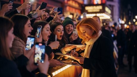 Gillian Anderson Draws the Front-Row Line at Soho Place